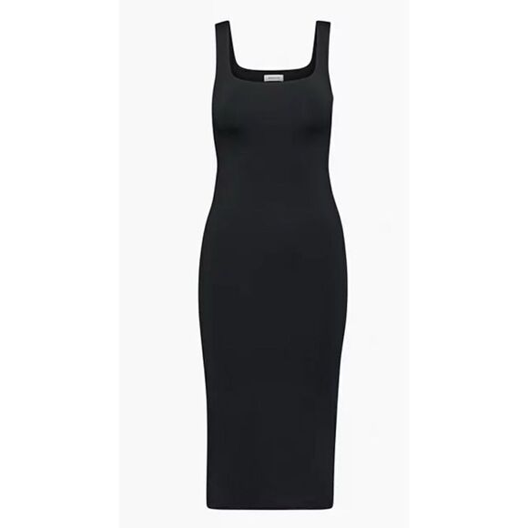 Babaton Contour Squareneck Midi Dress in Black Size M - Picture 5 of 10